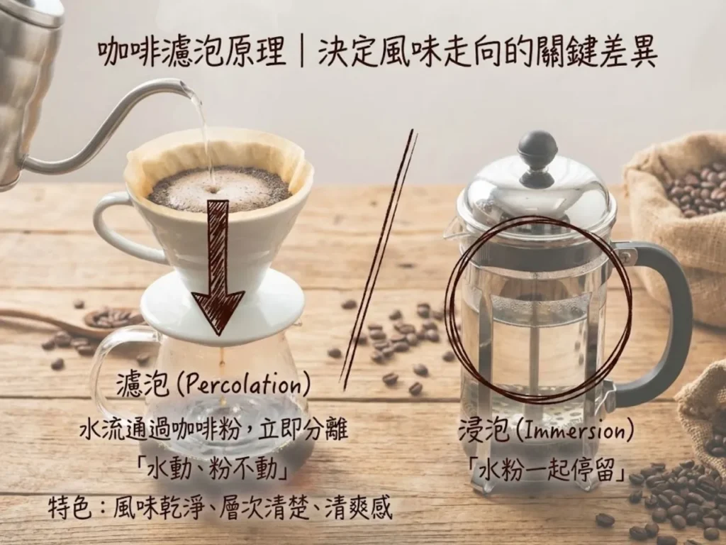 咖啡濾泡原理 浸泡式咖啡缺點 浸泡式咖啡泡法 濾泡式咖啡泡法 濾掛咖啡泡法
