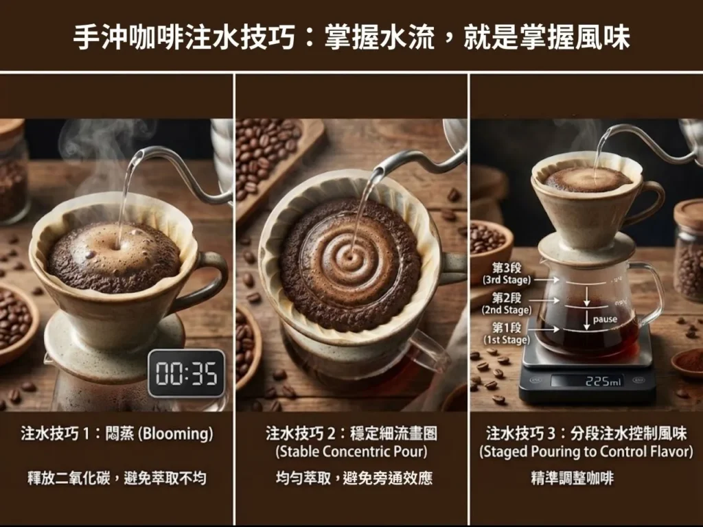 手沖咖啡器具 手沖咖啡比例 手沖咖啡注水技巧 手沖咖啡豆 手沖咖啡教學
