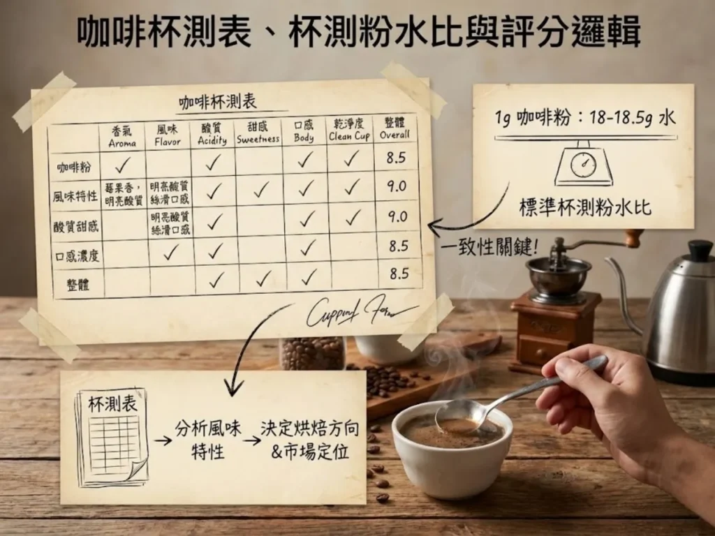 咖啡杯測是什麼 咖啡杯測流程 咖啡杯測表 杯測粉水比 咖啡杯測師 杯測比賽規則 咖啡酸度表 咖啡杯測課程 Sca杯測流程 咖啡杯測比賽