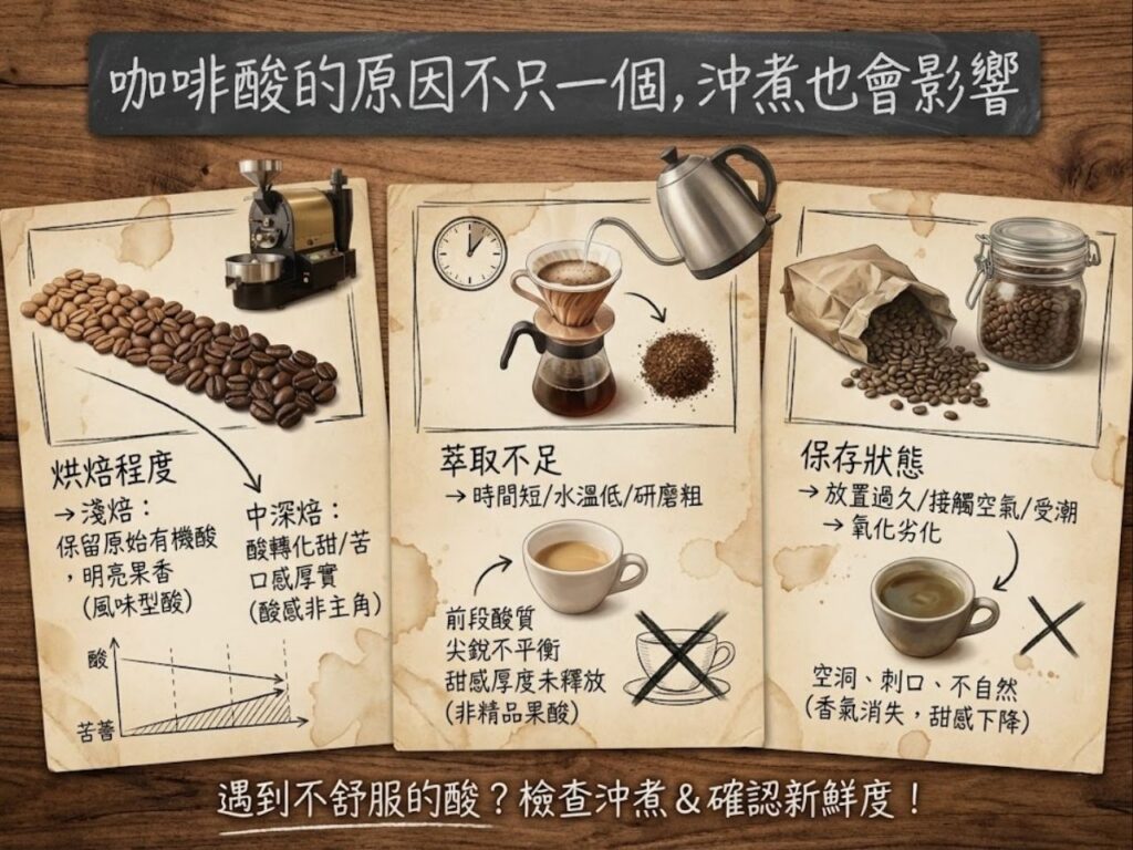 咖啡酸味從哪裡來 咖啡酸好還是不酸好 咖啡酸度排行 咖啡變酸可以喝嗎 咖啡酸的原因 咖啡太酸怎麼辦