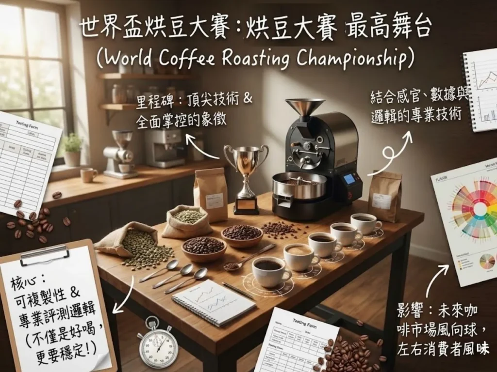 世界盃烘豆大賽 烘豆比賽流程 台灣咖啡豆比賽 世界烘豆冠軍台灣 烘豆比賽2026
