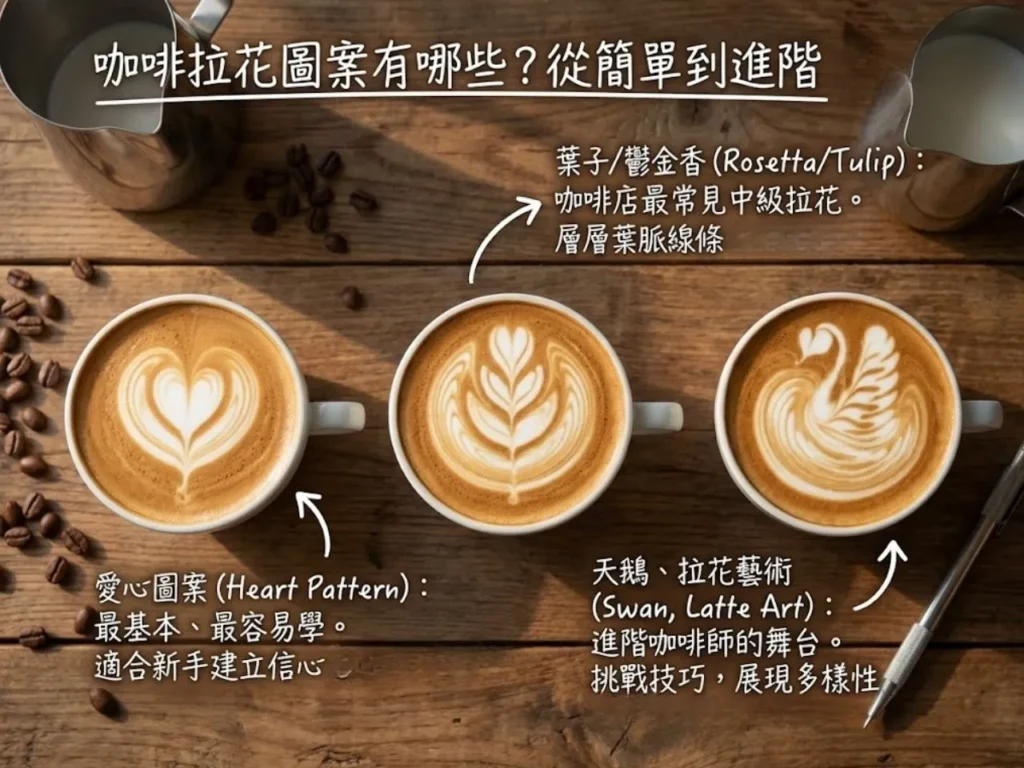 咖啡拉花 咖啡拉花圖案 拉花圖案 咖啡拉花用什麼奶 咖啡拉花工具
